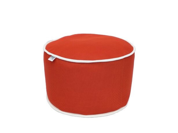 Pouf extérieur MOJO POUF-POUF Orange / Blanc
